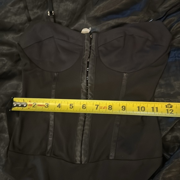 Intimately FP Night Rhythm Black Corset Bodysuit NWOT - Picture 8 of 11